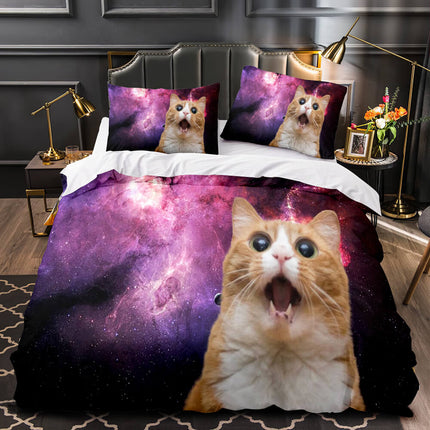 Space Cat Astronaut Cat In Space Bedding Set Duvet Covers Bedding Sets