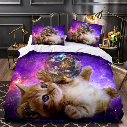 Space Cat Astronaut Cat In Space Bedding Set Duvet Covers Bedding Sets