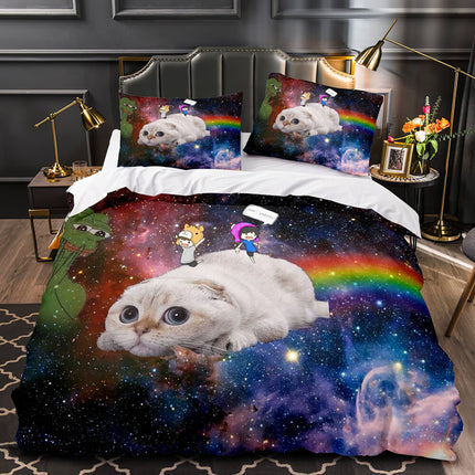 Space Cat Astronaut Cat In Space Bedding Set Duvet Covers Bedding Sets