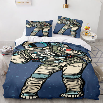 Spaceman Pattern Bedding Set Quilt Cover Without Filler