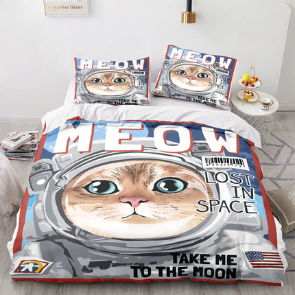Spaceman Pattern Bedding Set Quilt Cover Without Filler