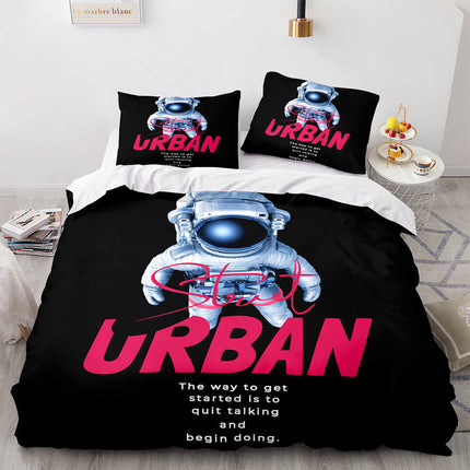 Spaceman Pattern Bedding Set Quilt Cover Without Filler