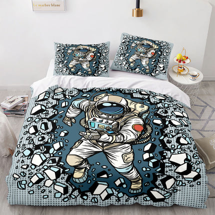 Spaceman Pattern Bedding Set Quilt Cover Without Filler