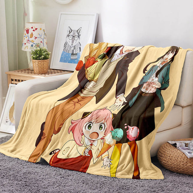 Spy x Family Flannel Fleece Blanket Throw Blanket for Room Decoration