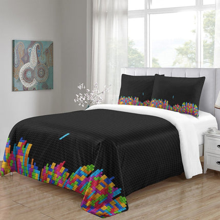 Tetris Bedding Set Pattern Quilt Cover Without Filler