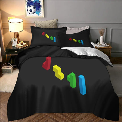 Tetris Bedding Set Pattern Quilt Cover Without Filler
