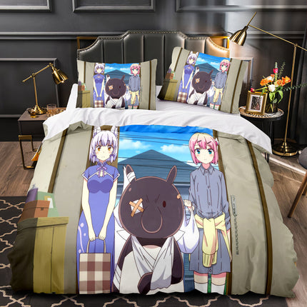 The Demon Girl Next Door Bedding Set Cosplay Quilt Duvet Cover Bed Sets
