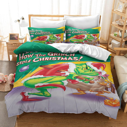 How the Grinch Stole Christmas Cosplay Bedding Set Duvet Cover Sets