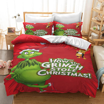 How the Grinch Stole Christmas Cosplay Bedding Set Duvet Cover Sets
