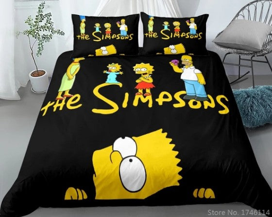 The Simpsons Cosplay Bedding Set Quilt Cover Without Filler