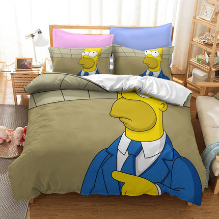 The Simpsons Pattern Bedding Set Quilt Covers Without Filler