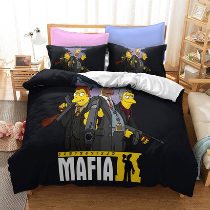 The Simpsons Pattern Bedding Set Quilt Covers Without Filler