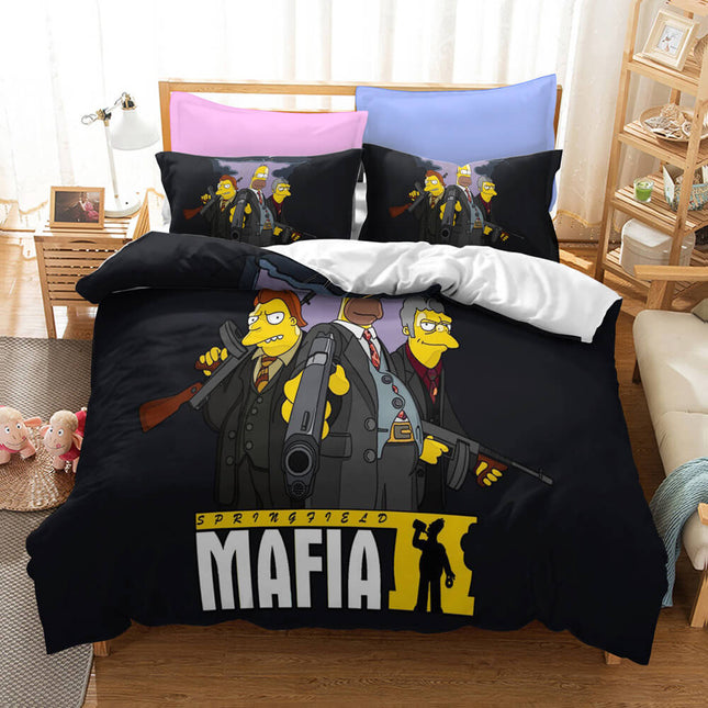 The Simpsons Pattern Bedding Set Quilt Covers Without Filler