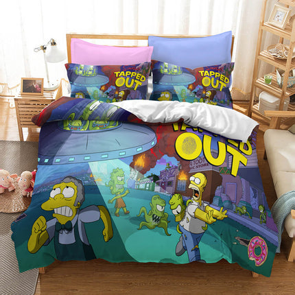 The Simpsons Pattern Bedding Set Quilt Covers Without Filler