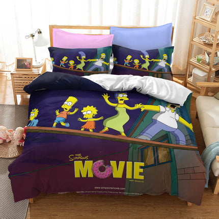 The Simpsons Pattern Bedding Set Quilt Covers Without Filler