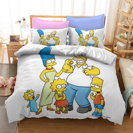 The Simpsons Pattern Bedding Set Quilt Covers Without Filler