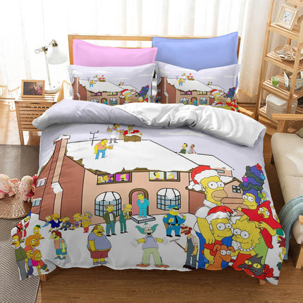 The Simpsons Pattern Bedding Set Quilt Covers Without Filler