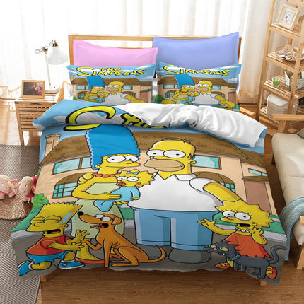 The Simpsons Pattern Bedding Set Quilt Covers Without Filler