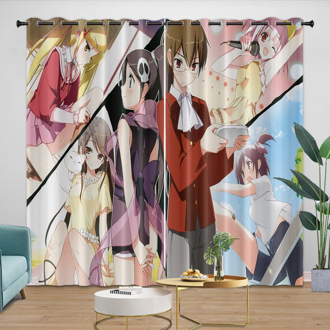 The World God Only Knows Curtains Blackout Window Drapes Room Decoration