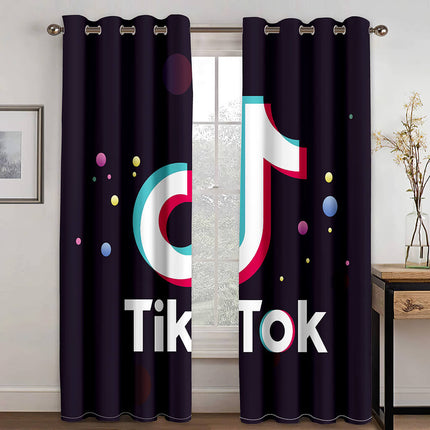 Tiktok Curtains Blackout Window Treatments Drapes for Room Decoration