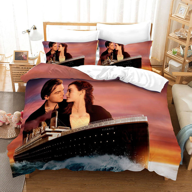Titanic Jack And Rose Bedding Set Quilt Cover Without Filler