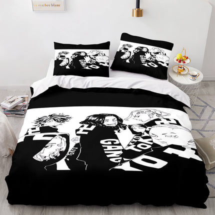 Tokyo Revengers Cosplay 3 Piece Bedding Set Quilt Cover