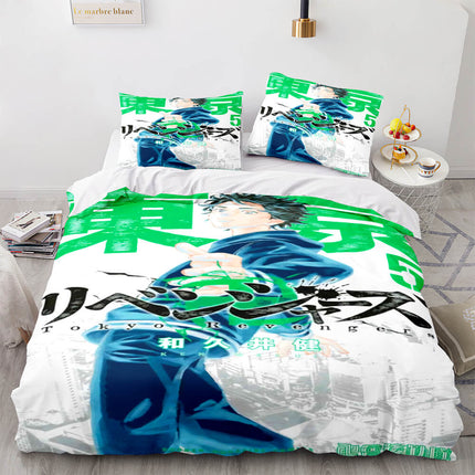 Tokyo Revengers Cosplay 3 Piece Bedding Set Quilt Cover