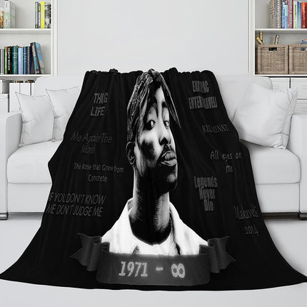 Tupac Amaru Shakur Flannel Blanket Fleece Throw Blanket Bedding Sets
