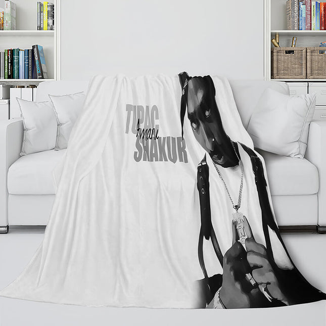 Tupac Amaru Shakur Flannel Blanket Fleece Throw Blanket Bedding Sets