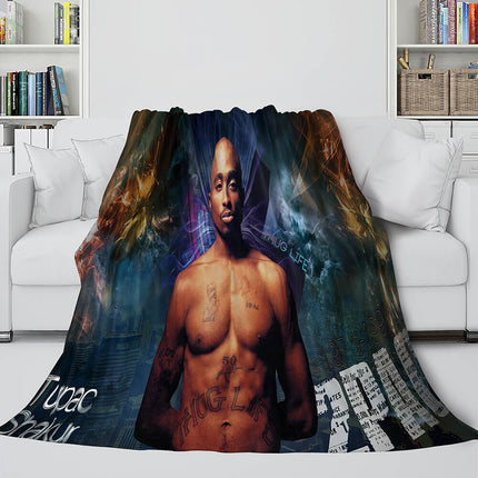 Tupac Amaru Shakur Flannel Blanket Fleece Throw Blanket Bedding Sets