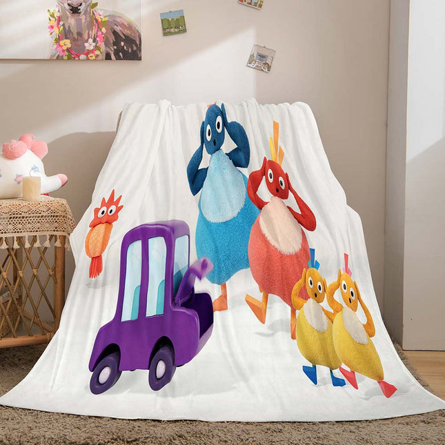 Twirlywoos Blanket Pattern Flannel Throw Room Decoration
