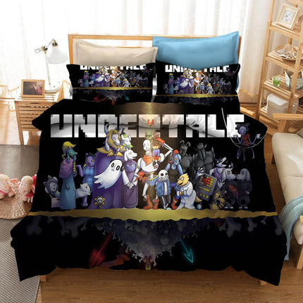 Undertale Sans Cosplay 3 Piece Bedding Set Quilt Cover