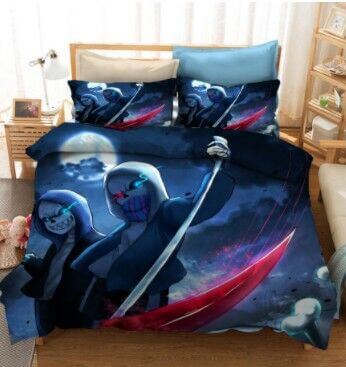 Undertale Sans Cosplay 3 Piece Bedding Set Quilt Cover