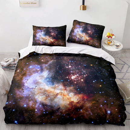 Universe Sky Outer Space 3 Piece Bedding Set Quilt Covers