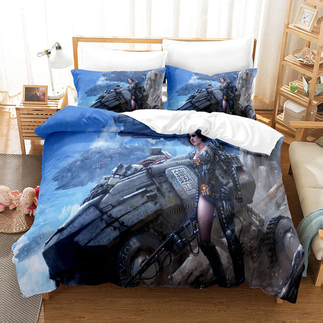 Warface War Front Cosplay 3 Piece Bedding Set Quilt Covers