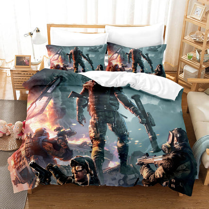 Warface War Front Cosplay 3 Piece Bedding Set Quilt Covers