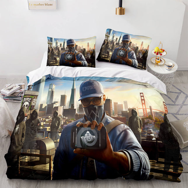 Watch Dogs Pattern Bedding Sets Quilt Cover Without Filler