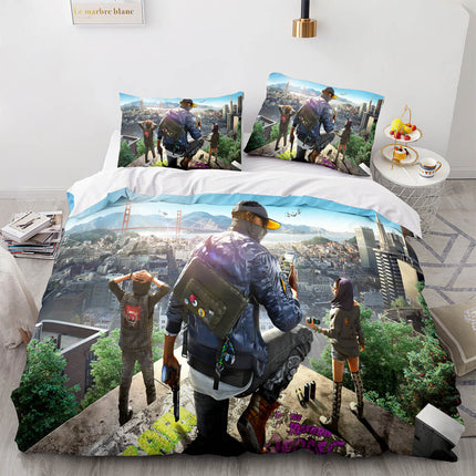 Watch Dogs Pattern Bedding Sets Quilt Cover Without Filler