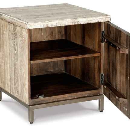 Laddford - Accent Cabinet - Shelf - Whitewash