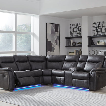 Sultan Meadow - 2-Piece Reclining Sectional - Carbon