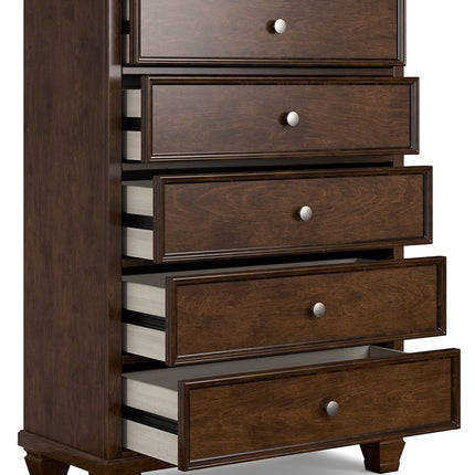 Danabrin - Five Drawer Chest - Brown