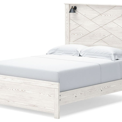 Gerridan - Panel Bed With Sconces