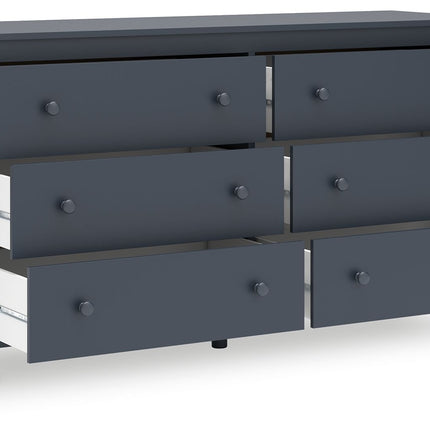 Simmenfort - Six Drawer Dresser - Navy Blue