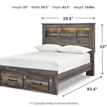 Drystan - Panel Bookcase Bed