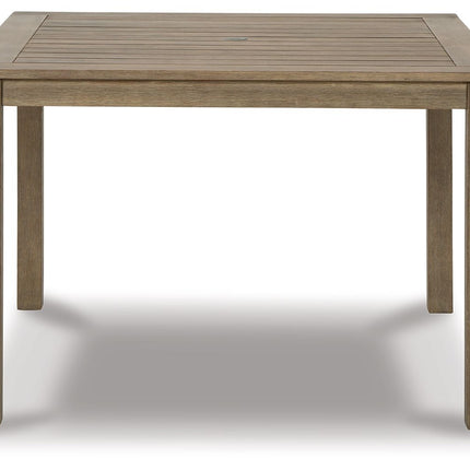 Aria Plains - Square Dining Table W/Umb Opt - Brown