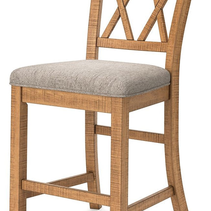 Havonplane - Upholstered Barstool (Set of 2) - Brown