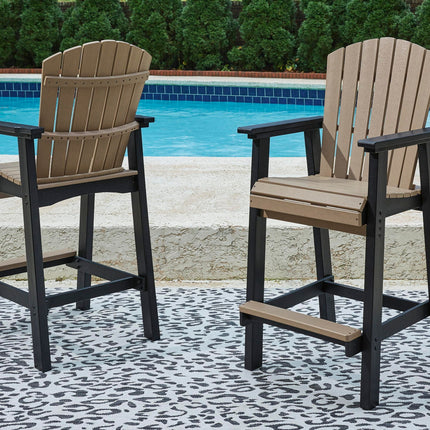 Fairen Trail - Tall Barstool (Set of 2) - Black / Driftwood