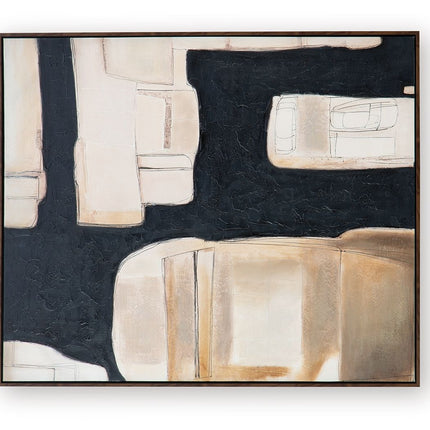 Feyville - Wall Art - Black / Brown / Cream