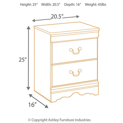 Huey Vineyard - Two Drawer Night Stand - Black