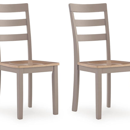Harperfeld - Dining Room Side Chair (Set of 2) - Natural / Gray